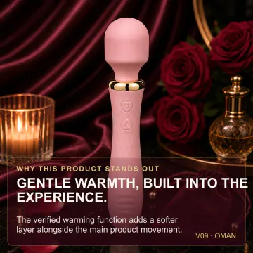 Rechargeable Pink Vibrator Wand V09 product image view 2