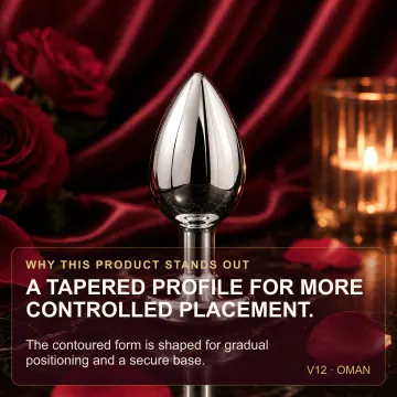 Metal Anal Plug - Size Choice V12 product image view 2