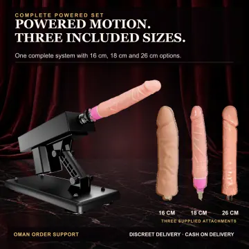 Sex Machine with 3 Attachments 16/18/26 cm V53 product image view 2