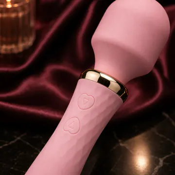 Rechargeable Pink Vibrator Wand V09 product image view 6