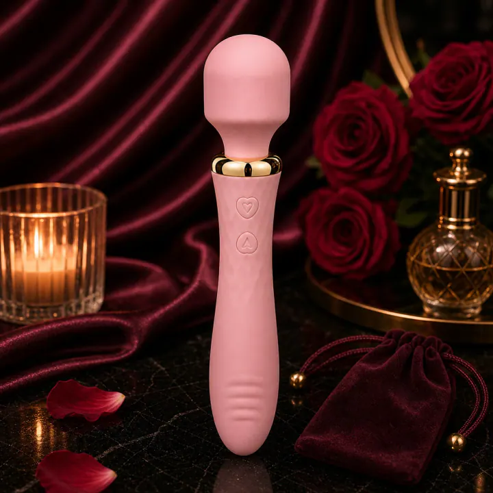 Rechargeable Pink Vibrator Wand V09 product image
