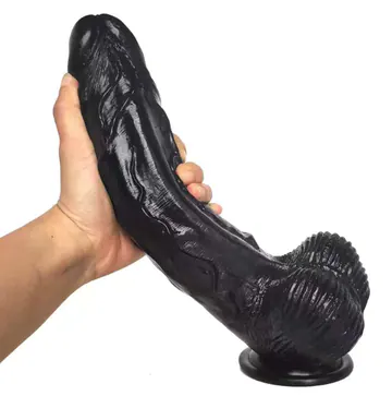 Bagged Manual Dildo - Skin/Black V33 product image view 5